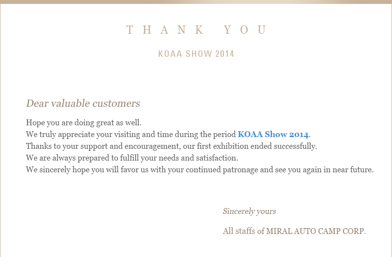 Koaa show - Thank you