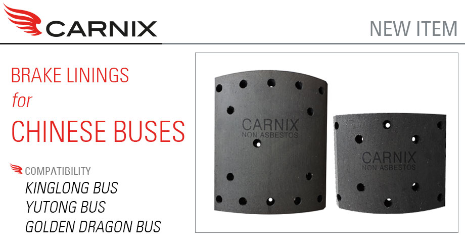 CARNIX Brake Lining for Chinese Buses