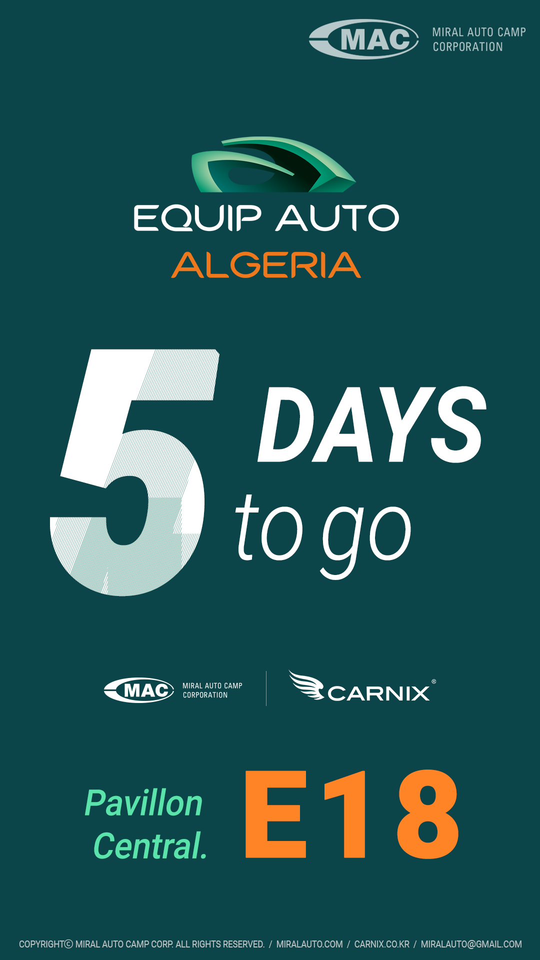 [INVITATION from Miral Auto Camp] Equip Auto Algeria 2026 - 5 days to go